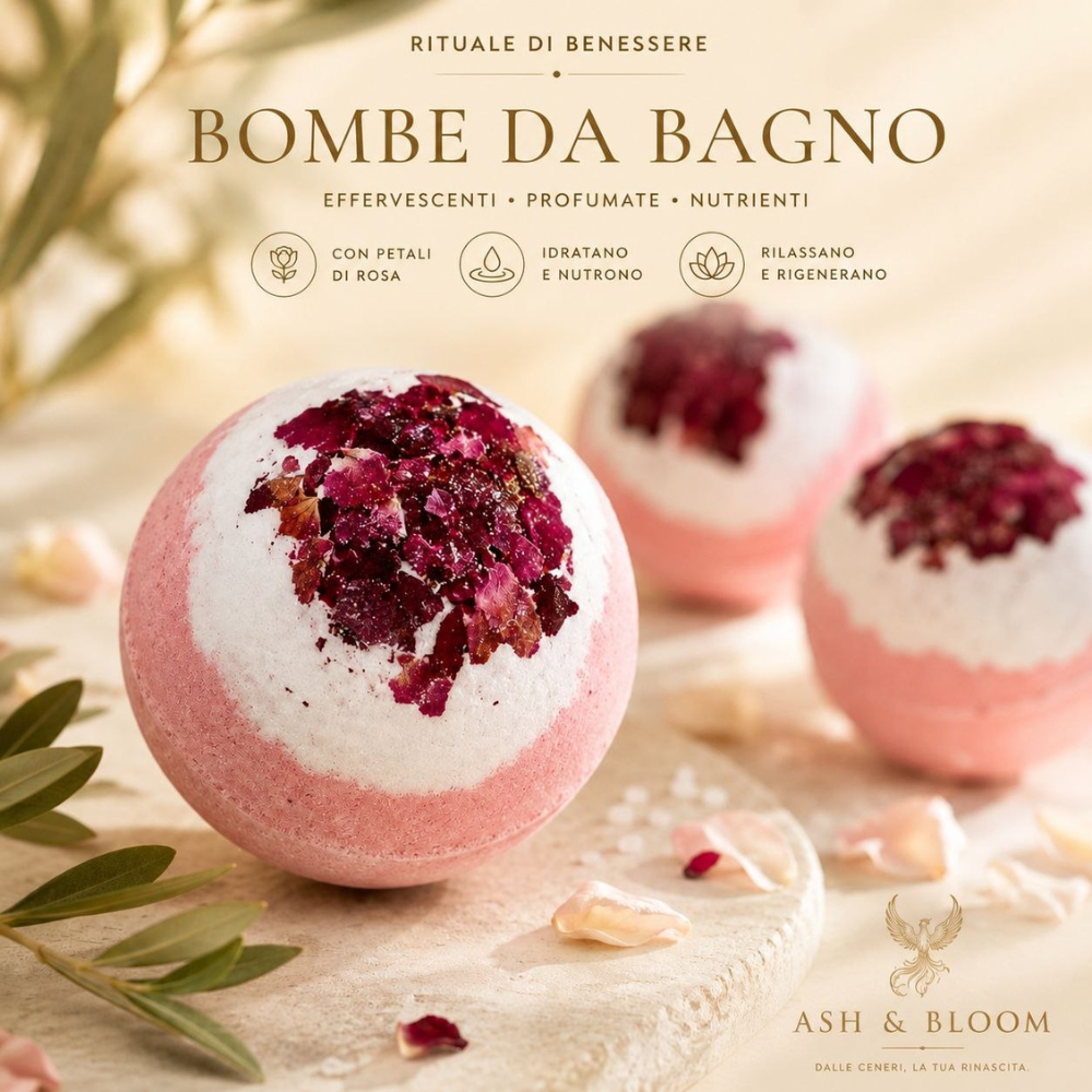 Rituale di Benessere Ash & bloom - Bombe da Bagno Effervescenti Profumate