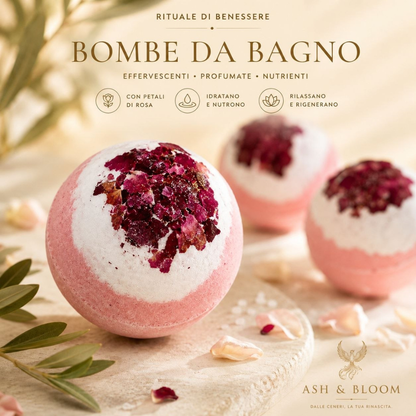 Rituale di Benessere Ash & bloom - Bombe da Bagno Effervescenti Profumate