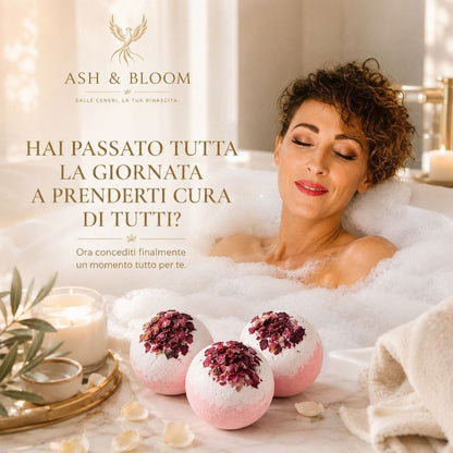 Rituale di Benessere Ash & bloom - Bombe da Bagno Effervescenti Profumate