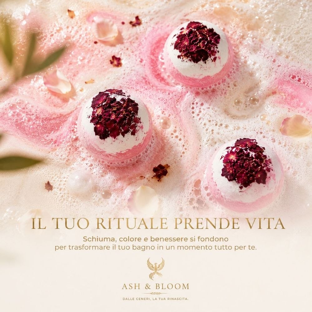 Rituale di Benessere Ash & bloom - Bombe da Bagno Effervescenti Profumate