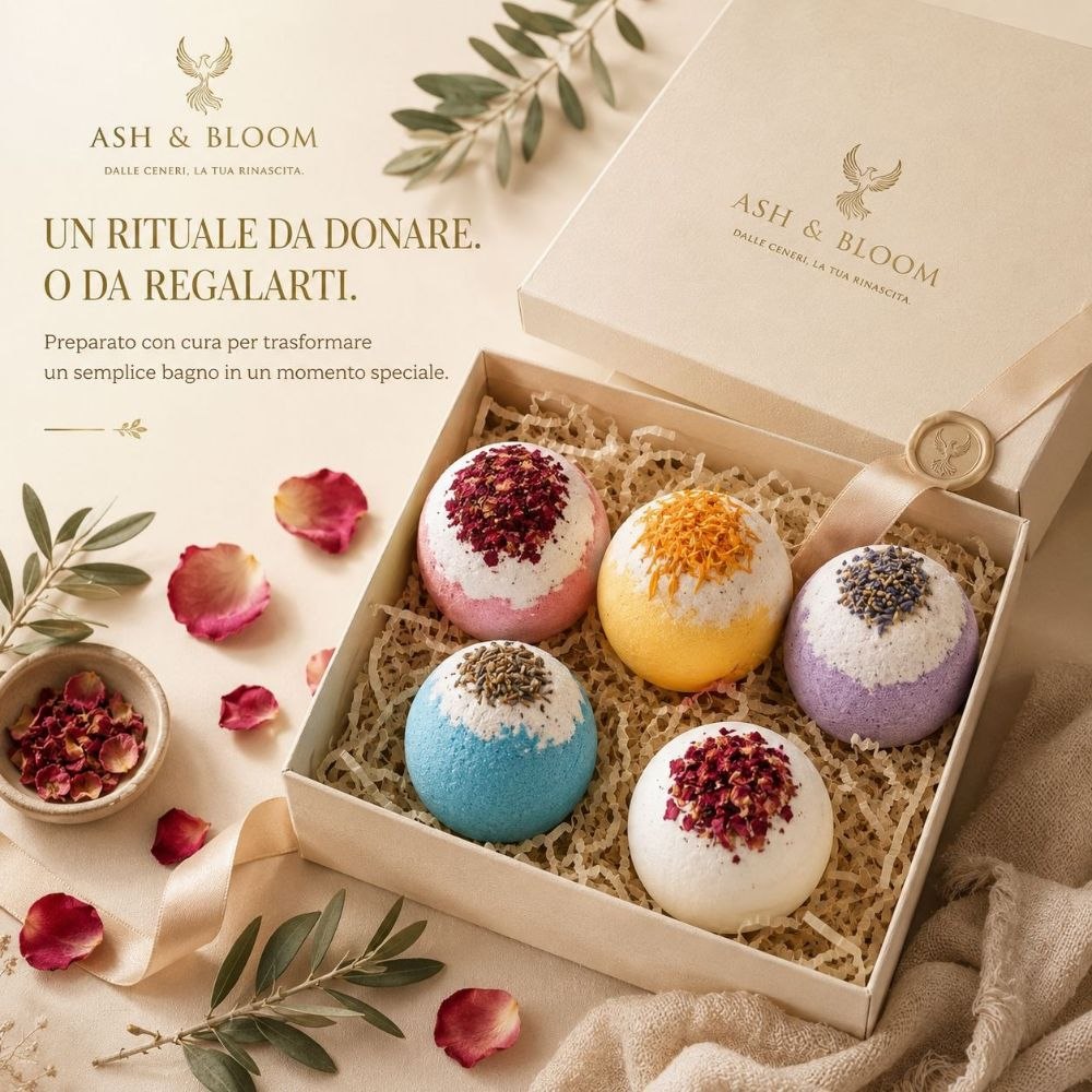 Rituale di Benessere Ash & bloom - Bombe da Bagno Effervescenti Profumate