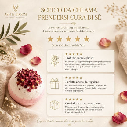 Rituale di Benessere Ash & bloom - Bombe da Bagno Effervescenti Profumate